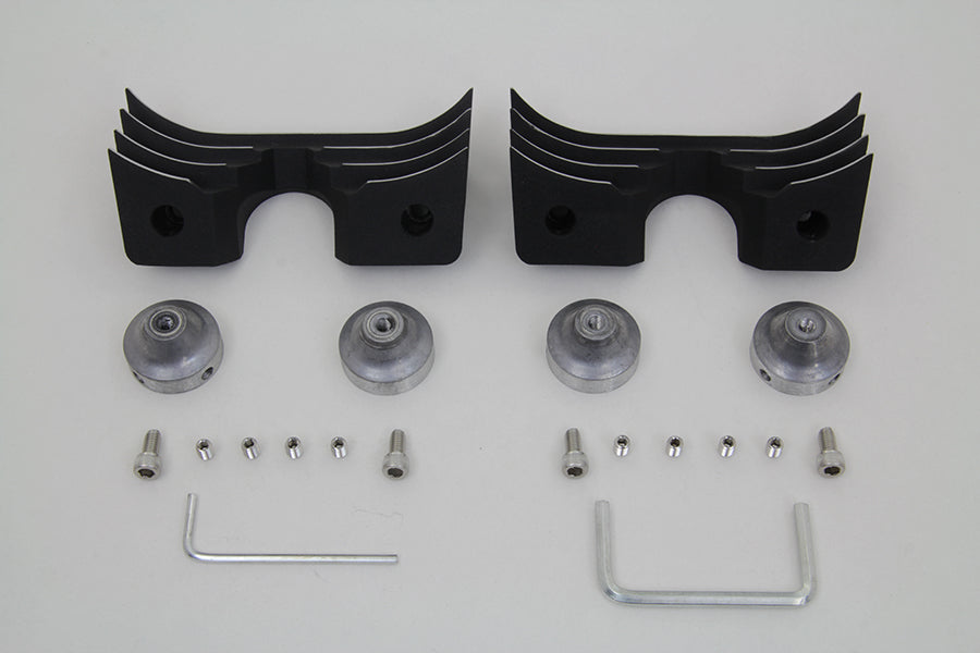 HARLEY Zylinderkopfschrauben- und Zündkerzenabdeckung-Kit Schwarz Passend für 2004-UP XL,
