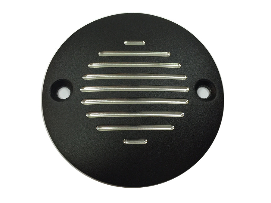 HARLEY Geriffelter Zündungsdeckel 2-Loch Schwarz Passend für 1970-1984 FX, 1970-1984 FL, 2004-UP XL,