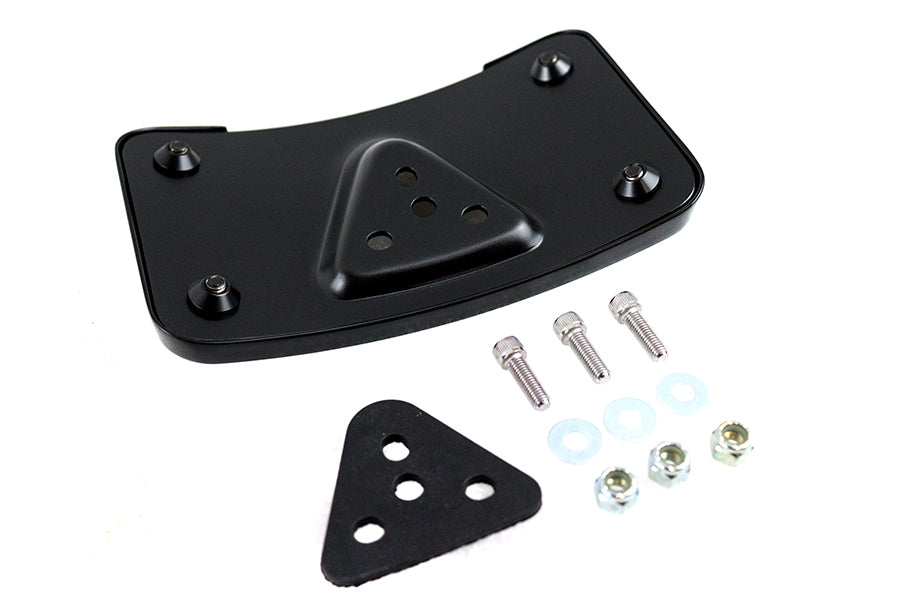 HARLEY Kennzeichenhalter gebogen Liegend, Schwarz, passend für 1973-1984 FX, 1973-1984 FL, ab 1973