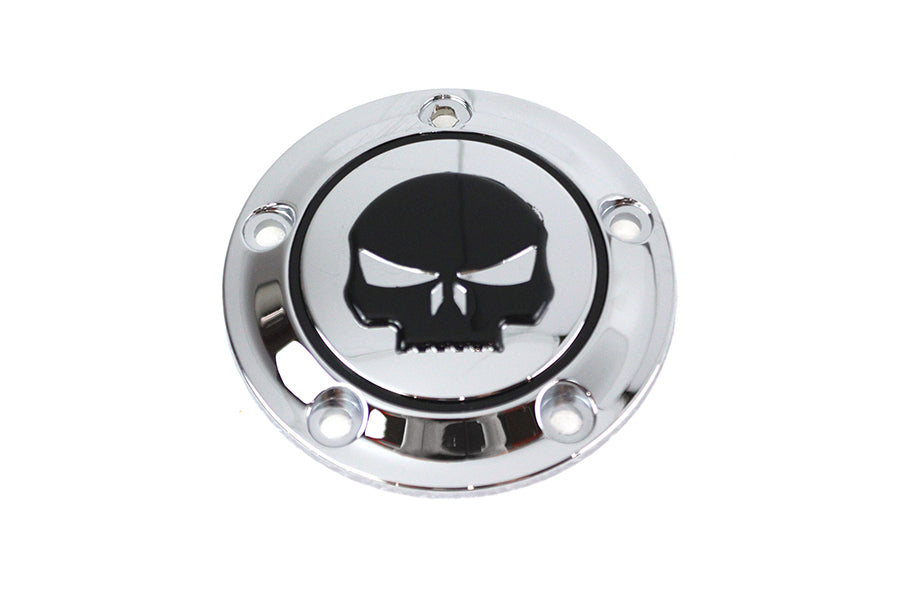 HARLEY Skull Ignition System Cover 5-Hole Chrome fits 1999-UP FXST,   1999-UP FLST,   1999-2015 FXD,   1999-2015 FLT,