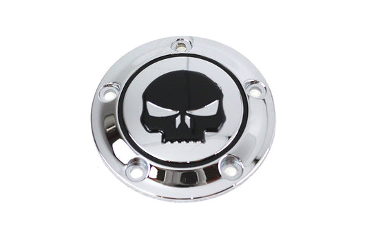 HARLEY Skull Ignition System Cover 5-Hole Chrome fits 1999-UP FXST,   1999-UP FLST,   1999-2015 FXD,   1999-2015 FLT,