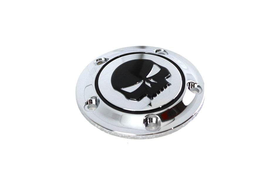 HARLEY Skull Ignition System Cover 5-Hole Chrome fits 1999-UP FXST,   1999-UP FLST,   1999-2015 FXD,   1999-2015 FLT,