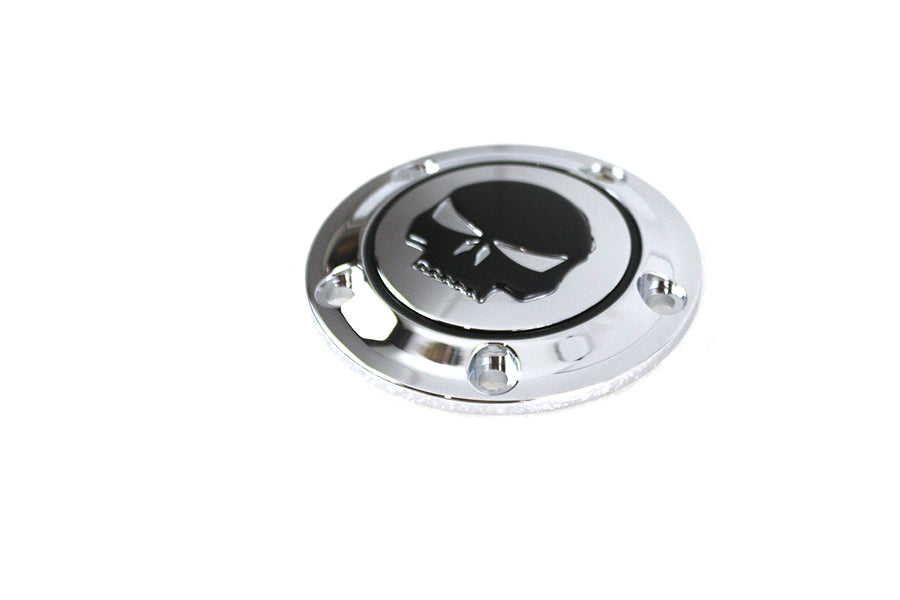 HARLEY Skull Ignition System Cover 5-Hole Chrome fits 1999-UP FXST,   1999-UP FLST,   1999-2015 FXD,   1999-2015 FLT,