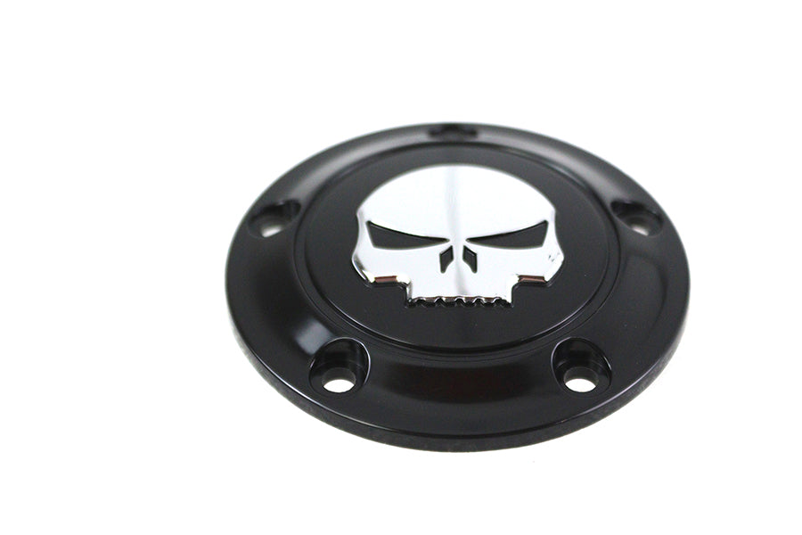HARLEY Skull Ignition System Cover 5-Hole Black fits 1999-UP FLST,   1999-UP FXST,   1999-2017 FXD,   1999-2015 FLT,
