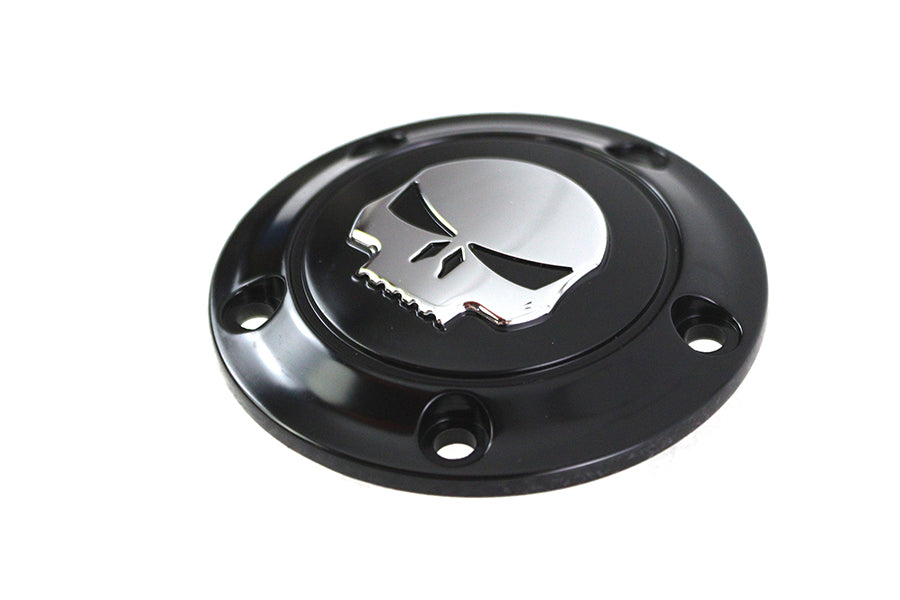 HARLEY Skull Ignition System Cover 5-Hole Black fits 1999-UP FLST,   1999-UP FXST,   1999-2017 FXD,   1999-2015 FLT,