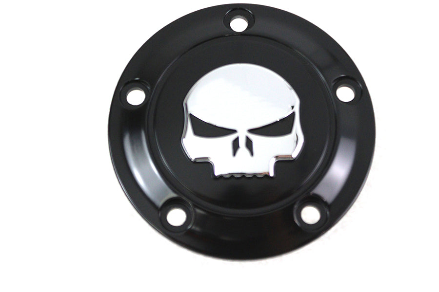 HARLEY Skull Ignition System Cover 5-Hole Black fits 1999-UP FLST,   1999-UP FXST,   1999-2017 FXD,   1999-2015 FLT,