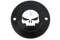 HARLEY Skull Ignition System Cover 2-Hole Black fits 1984-1998 FXST,   1986-1998 FLST,   1982-1994 FXR,   1982-1994 FXR,   2004-UP XL,   1991-1998 FX