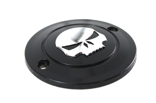 HARLEY Skull Ignition System Cover 2-Hole Black fits 1984-1998 FXST,   1986-1998 FLST,   1982-1994 FXR,   1982-1994 FXR,   2004-UP XL,   1991-1998 FX