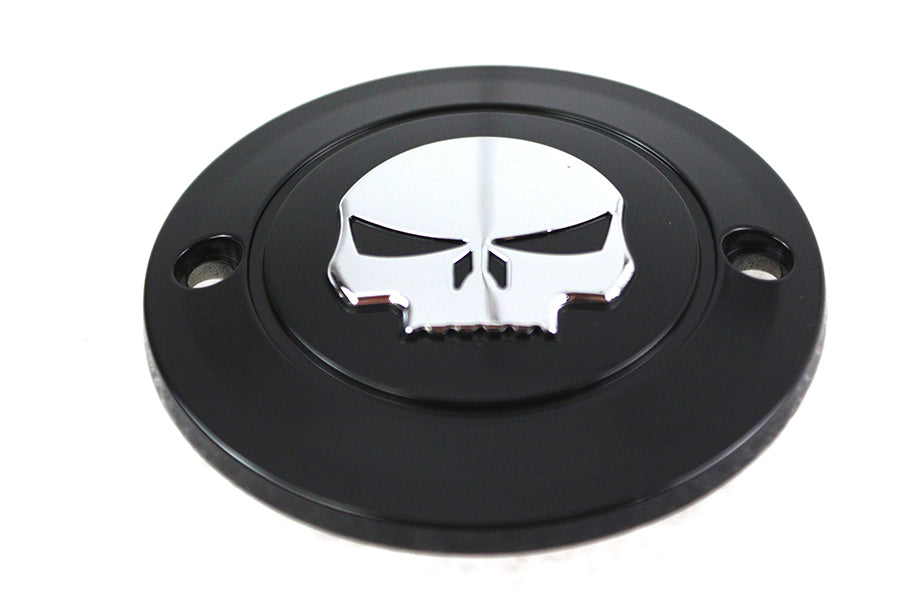 HARLEY Skull Ignition System Cover 2-Hole Black fits 1984-1998 FXST,   1986-1998 FLST,   1982-1994 FXR,   1982-1994 FXR,   2004-UP XL,   1991-1998 FX