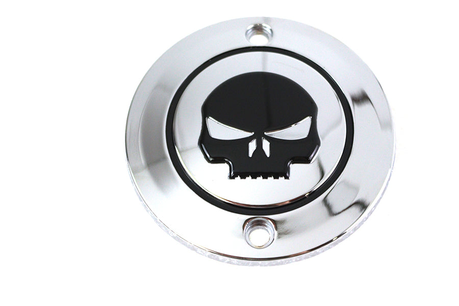 HARLEY Skull Ignition System Cover 2-Hole Chrome fits 1971-2003 XL,
