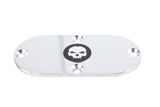 HARLEY Skull Inspection Cover Chrome fits 1984-2006 FXST,   1986-2006 FLST,   1981-2006 FXD,   1993-2005 FXDWG,