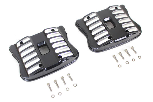 HARLEY Black Accent XL Rocker Box Cover Set Fits 2004-UP XL,