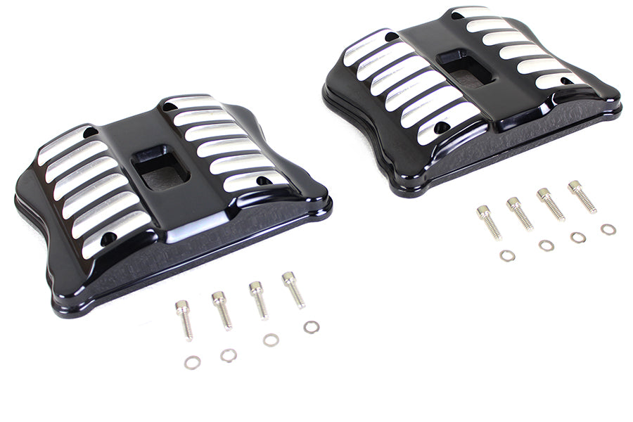 HARLEY Black Akzent XL Rocker Box Cover Set Passend für 2004-UP XL,
