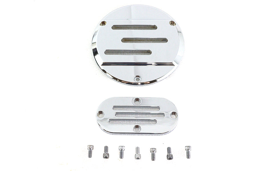 HARLEY Belüfteter Derby- und Inspektionsdeckel-Kit Billet Passend für 1991-1998 FXD, 1987-1994 FXR, 1986-1998 FLSTC