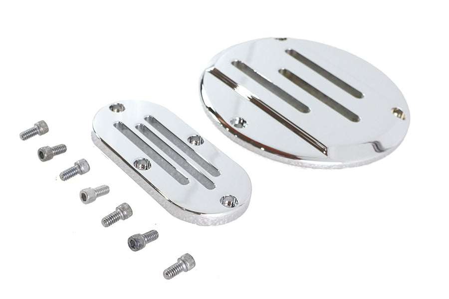 HARLEY Belüfteter Derby- und Inspektionsdeckel-Kit Billet Passend für 1991-1998 FXD, 1987-1994 FXR, 1986-1998 FLSTC