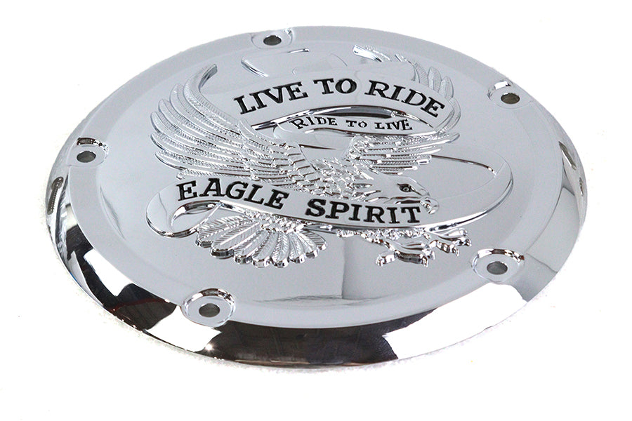 HARLEY Eagle Spirit Derby Cover Chrom Passend für 2018-UP FXST, 2018-UP FLST, 2017-UP FLT,