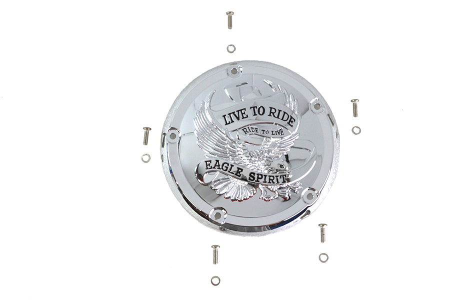 HARLEY Eagle Spirit Derby Cover Chrom Passend für 2018-UP FXST, 2018-UP FLST, 2017-UP FLT,