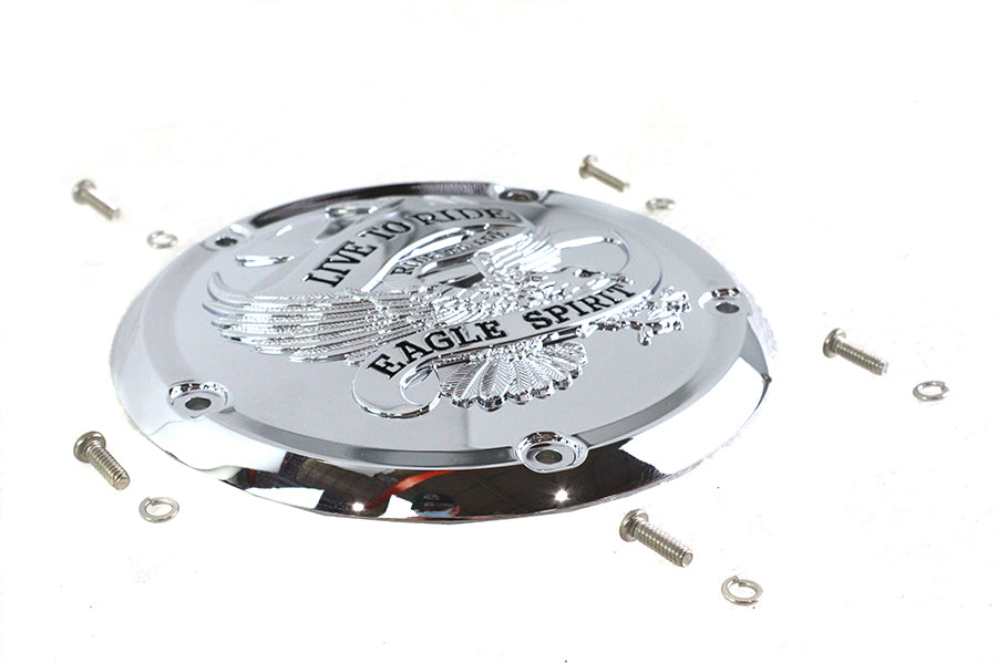 HARLEY Eagle Spirit Derby Cover Chrom Passend für 2018-UP FXST, 2018-UP FLST, 2017-UP FLT,