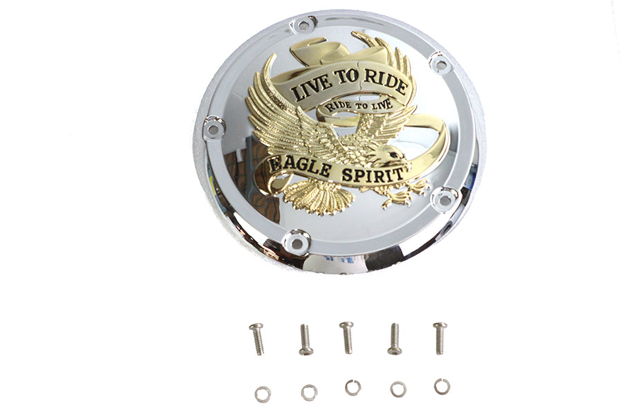 HARLEY 5-Loch Derby Cover Gold Inlay Passend für 2019-UP FXST,