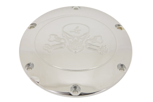 HARLEY Skull with Cross Bones Derby Cover Chrome fits 2004-UP XL,