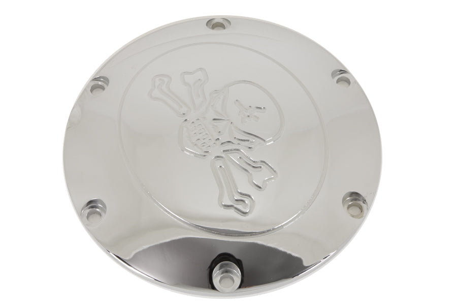 HARLEY Skull with Cross Bones Derby Cover Chrome fits 2004-UP XL,