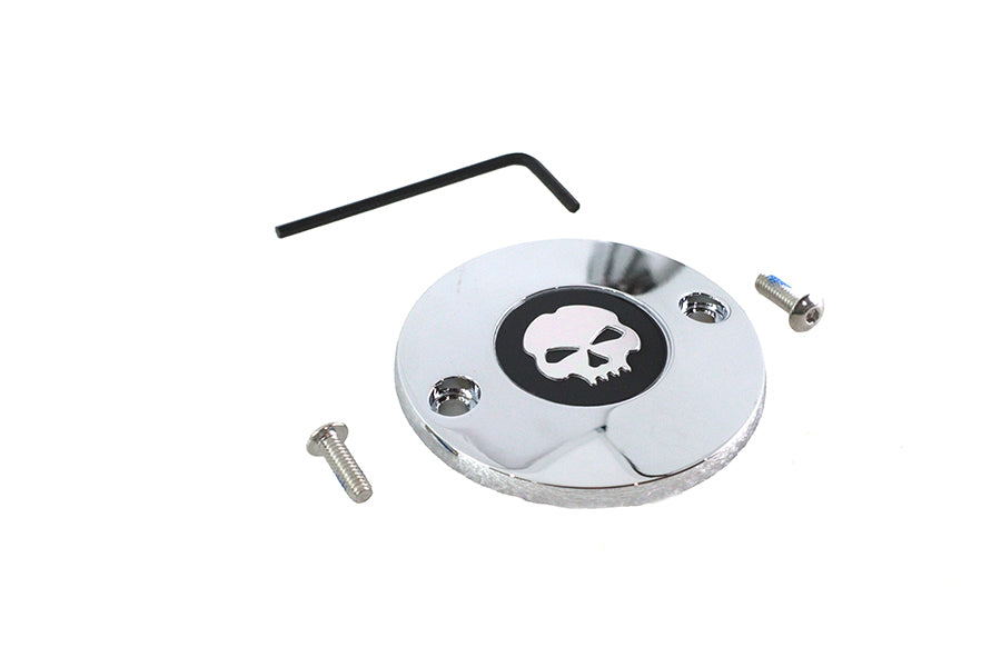 HARLEY M8 Zündsystemabdeckung Totenkopf Chrom Passend für 2017-UP FLT, 2018-UP FXST,