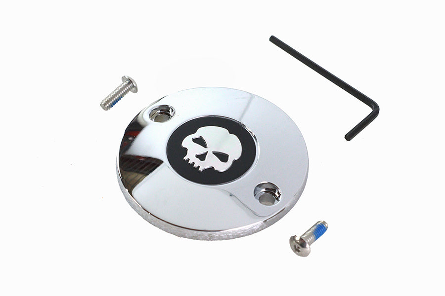 HARLEY M8 Zündsystemabdeckung Totenkopf Chrom Passend für 2017-UP FLT, 2018-UP FXST,