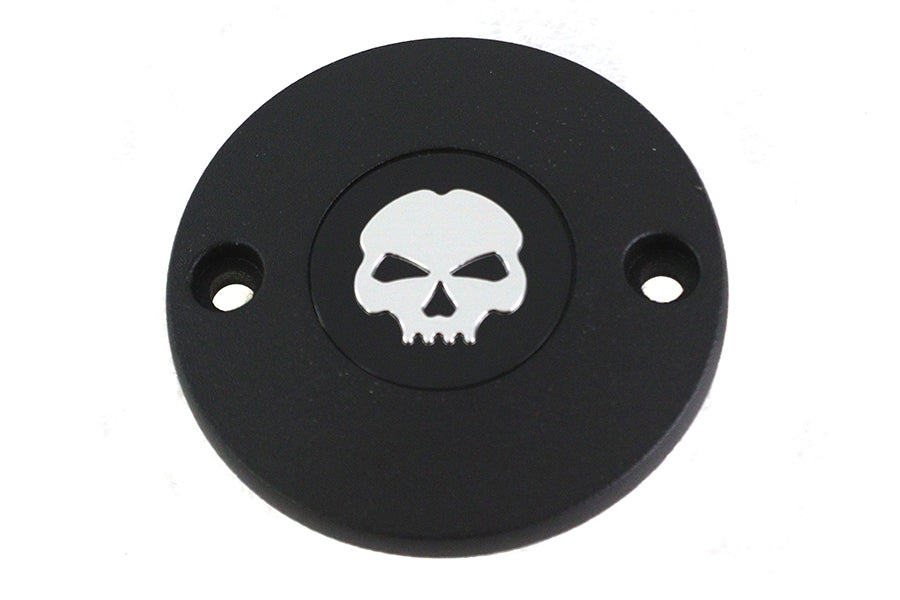 HARLEY M8 Zündanlagenabdeckung Totenkopf Schwarz Passend für 2017-UP FLT, 2018-UP FXST,