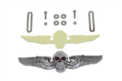 HARLEY Skull Wing License Plate Ornament fits 0-  Custom, application
