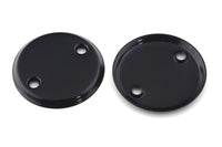 HARLEY 45 Zoll Inspektionsdeckel-Set Schwarz Passend für 1932-1964 G, 1936-1952 W,