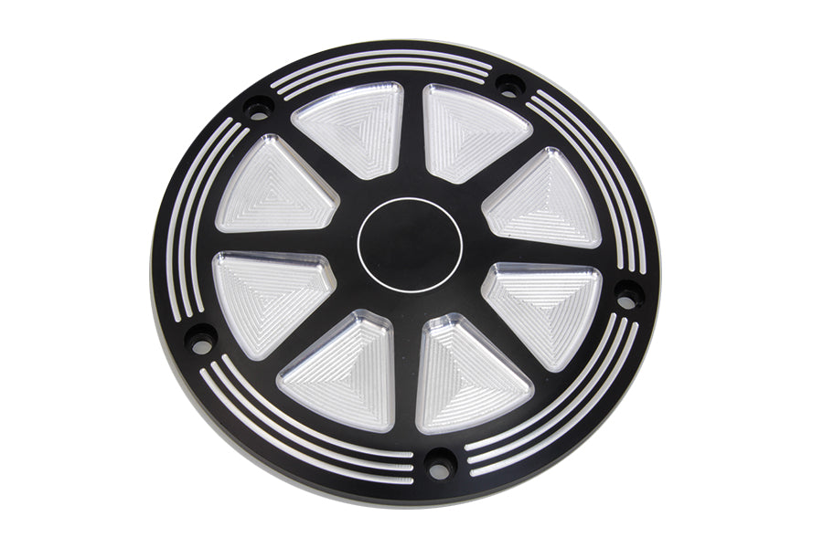 HARLEY Schwarzer Kontrast Derby Cover Passend für 1999-2018 FLST, 1999-2018 FXST, 1999-2015 FLT, 1999-201