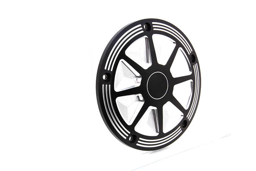 HARLEY Schwarzer Kontrast Derby Cover Passend für 1999-2018 FLST, 1999-2018 FXST, 1999-2015 FLT, 1999-201
