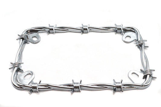 HARLEY Barbed Wire License Plate Frame Fits 0-  Custom, application for 4 X 7" license plate"