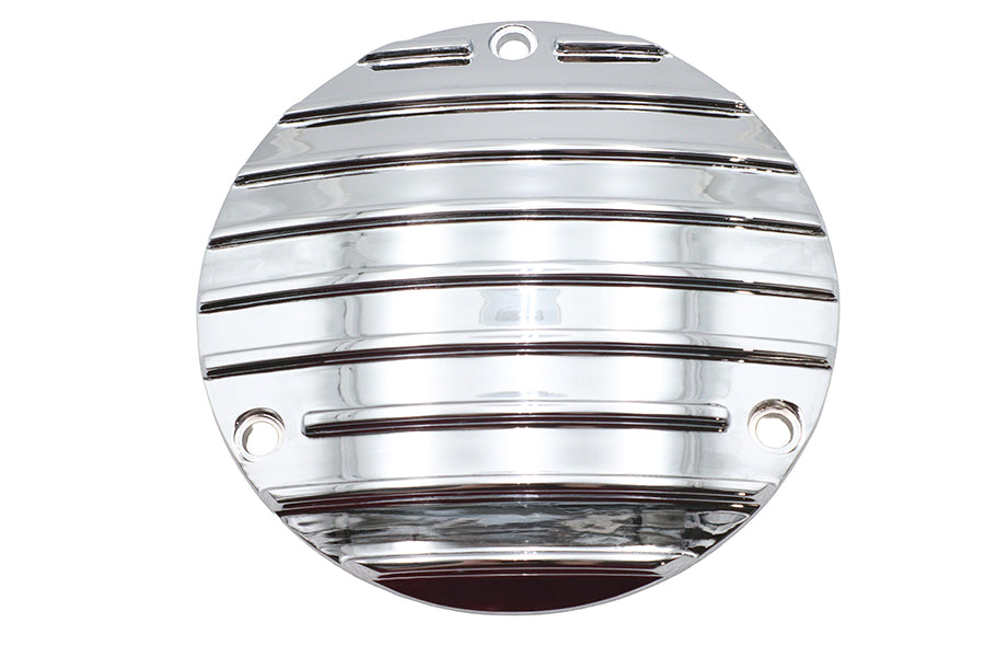 HARLEY Gerippter Derby-Deckel Chrom Passt für 1971-1984 FX, 1970-1984 FL, 1984-1998 FXST, 1986-1998 FL