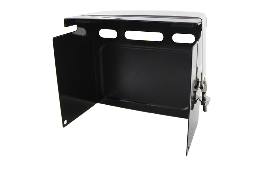 HARLEY Schwarze Batterieabdeckung Kit passend für 1973-1984 FXE,