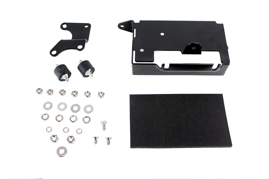 HARLEY Batteriehalter-Kit Schwarz, passend für 1973–1979 FX,