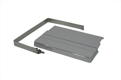 HARLEY Batterie-Abdeckung oben und Riemen-Set, passend für 1970-1984 FLH,