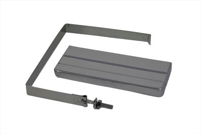 HARLEY Batterie-Abdeckung und Gurt-Kit, passend für 1973-1984 FXE, passend für Elektrostarter