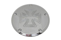 HARLEY Iron Cross Derby-Cover Chrom Billet Passend für 1999–2018 FXST, 1999–2018 FLST, 1999–2015 FLT,