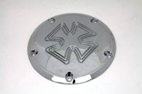 HARLEY Iron Cross Derby-Cover Chrom Billet Passend für 1999–2018 FXST, 1999–2018 FLST, 1999–2015 FLT,