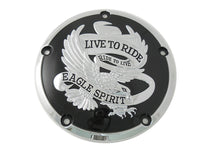 HARLEY Eagle Spirit Derby Cover Schwarz Passend für 1999-2018 FXST, 1999-2018 FLST, 1999-2017 FXD, 1999