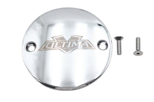 HARLEY Ultima Logo 2-Hole Points Cover Fits FL 1970-1984,   FX 1971-1984,   FXR 1982-1994,   FXR 198