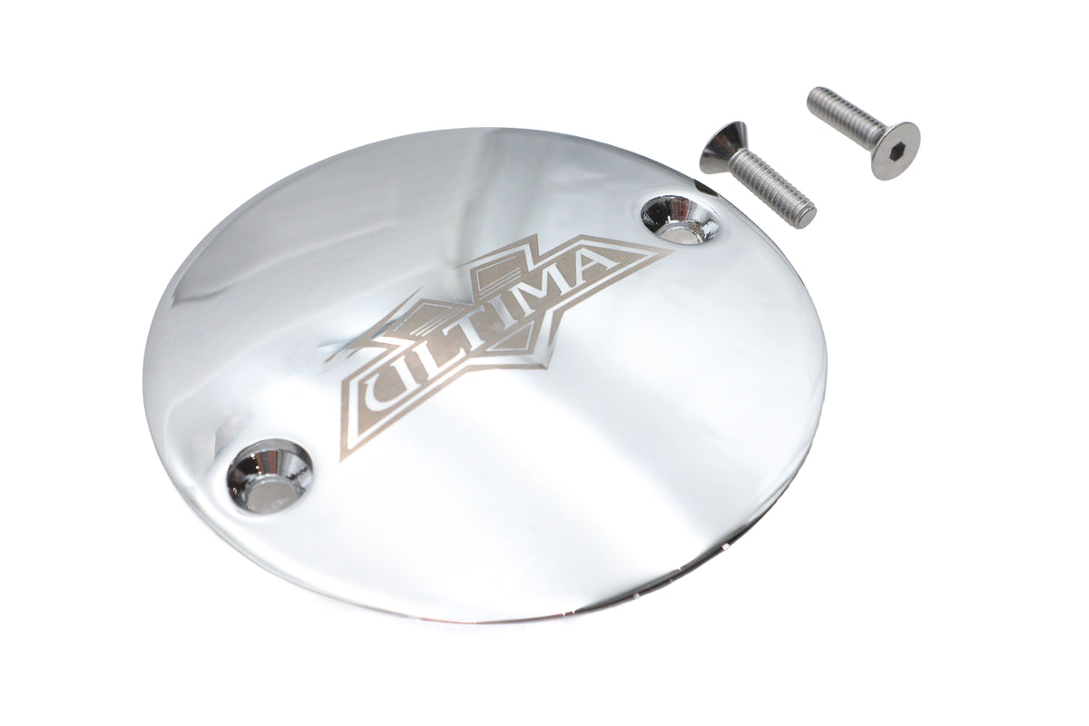 HARLEY Ultima Logo 2-Hole Points Cover Fits FL 1970-1984,   FX 1971-1984,   FXR 1982-1994,   FXR 198
