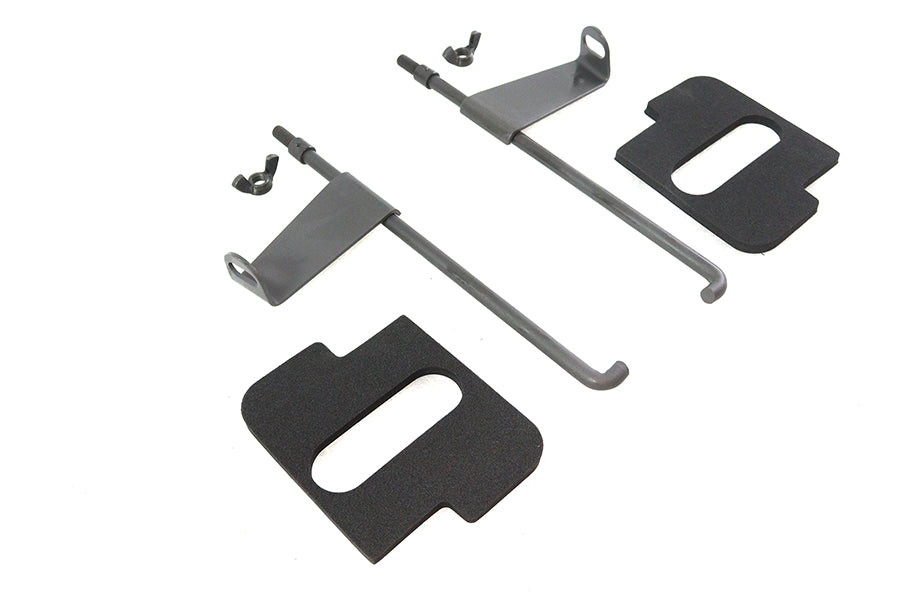 HARLEY Batteriestangensatz parkert mit Flagge und Polstern Passend für 1936-1952 EL, 1938-1948 UL, 1941-1957