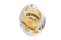 HARLEY Eagle Spirit Derby Cover Gold Inlay Passend für 1970-1984 FL, 1971-1984 FX, 1984-1998 FXST, 19