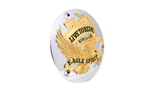 HARLEY Eagle Spirit Derby Cover Gold Inlay Passend für 1970-1984 FL, 1971-1984 FX, 1984-1998 FXST, 19