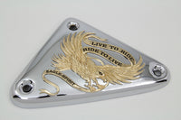 HARLEY Eagle Spirit Zündmodulabdeckung Goldeinlage Passend für 1982-2003 XL,