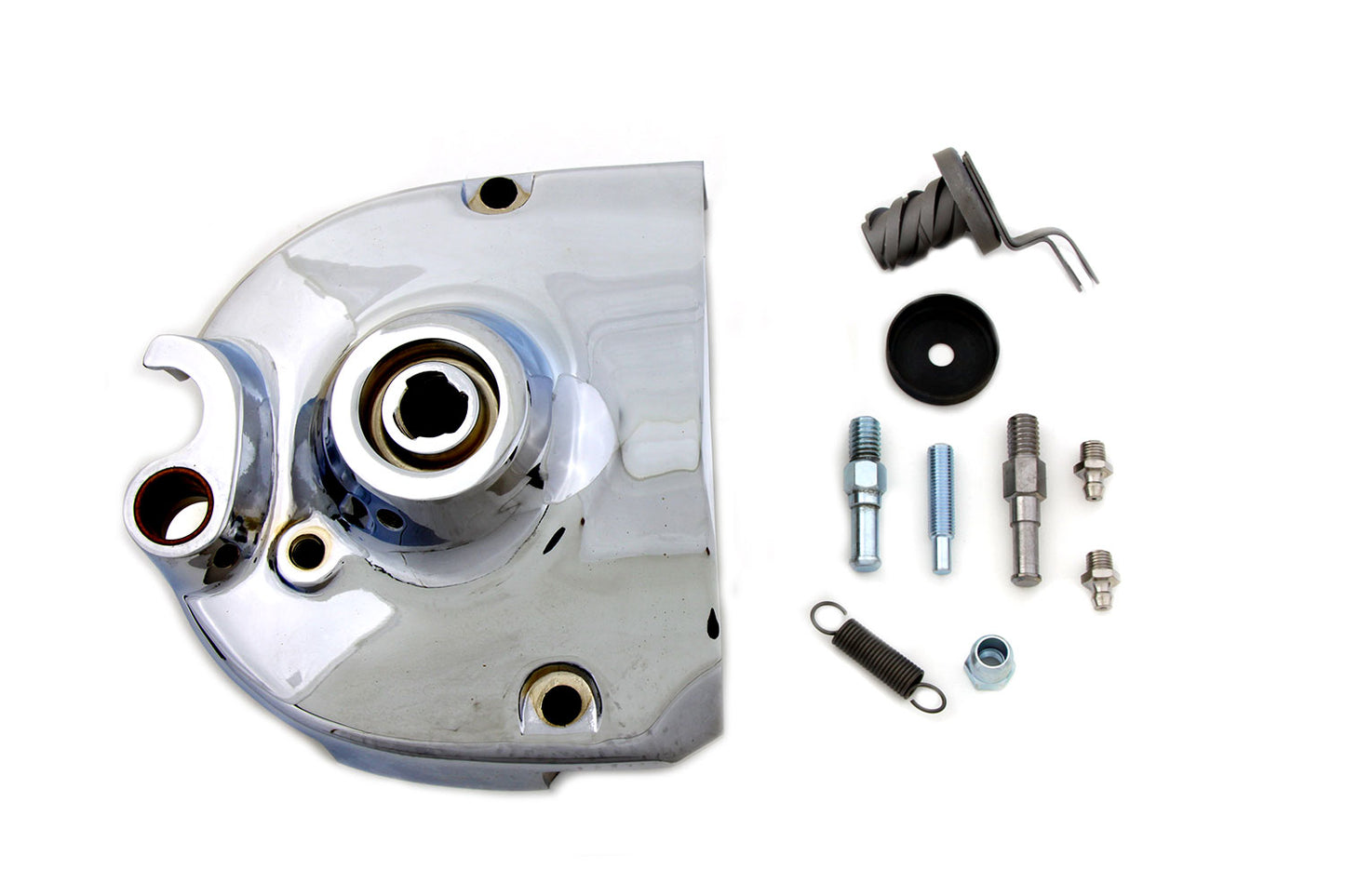HARLEY Chrom Kickstart Kettenradabdeckung komplett passend für 1957-1970 XLCH, 1957-1970 XL, 1952-1956 KH