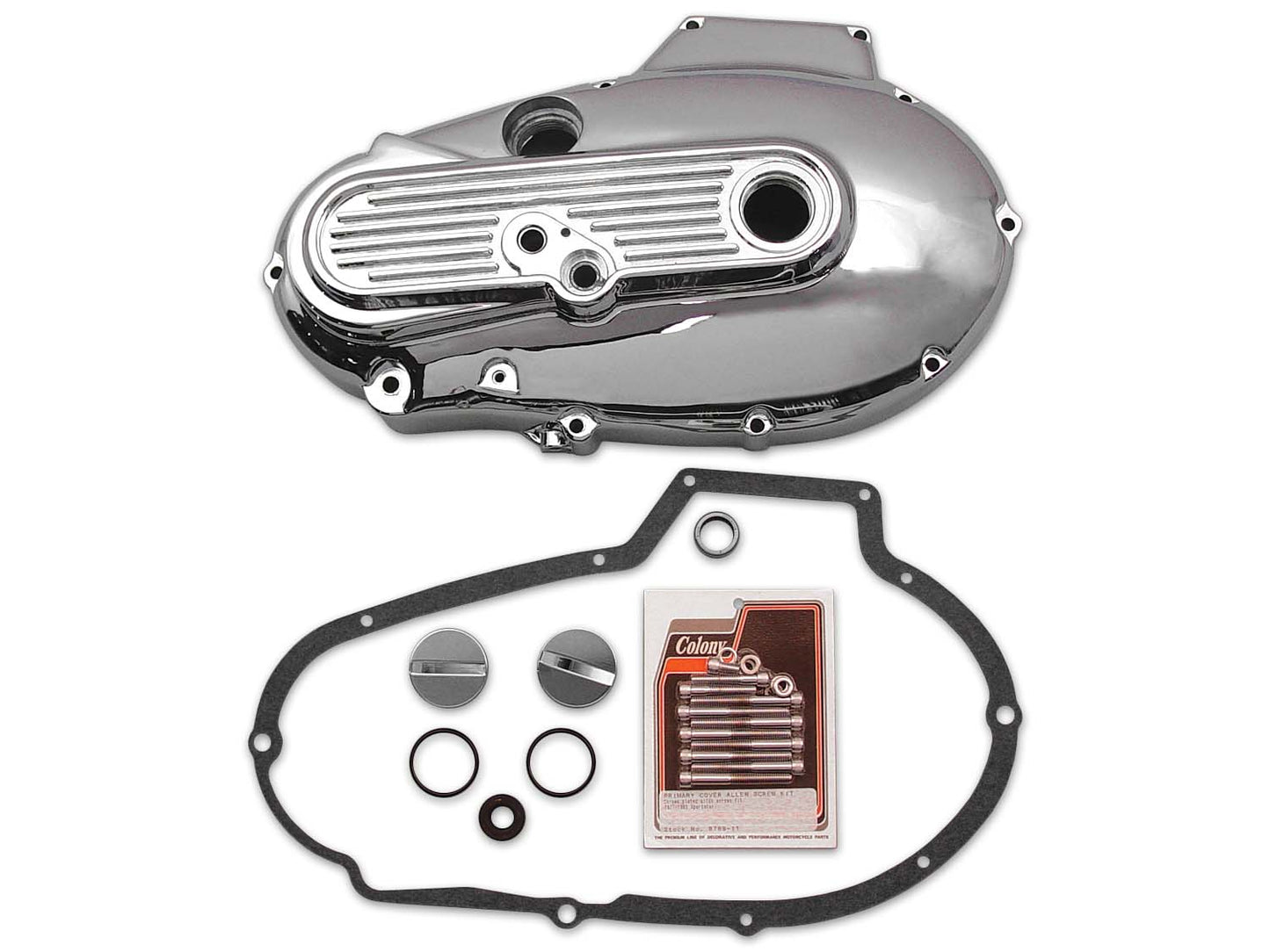 HARLEY Lichtmaschinen-Chrom-Primärdeckel-Kit passend für 1984-1985 XLH, 1984-1985 XLCH,