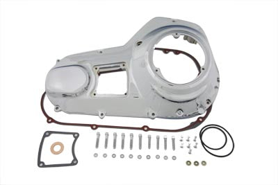 HARLEY Verchromter äußerer Primärdeckel-Kit Passend für 1985-1988 FXR, 1985-1988 FLT,